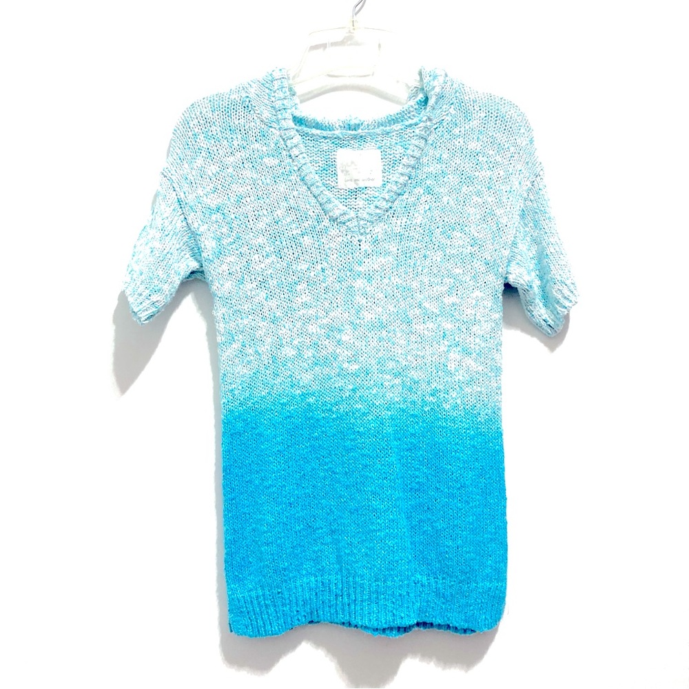 🔆Justice Girl’s Short Sleeves V-Neck Blue Hoodie